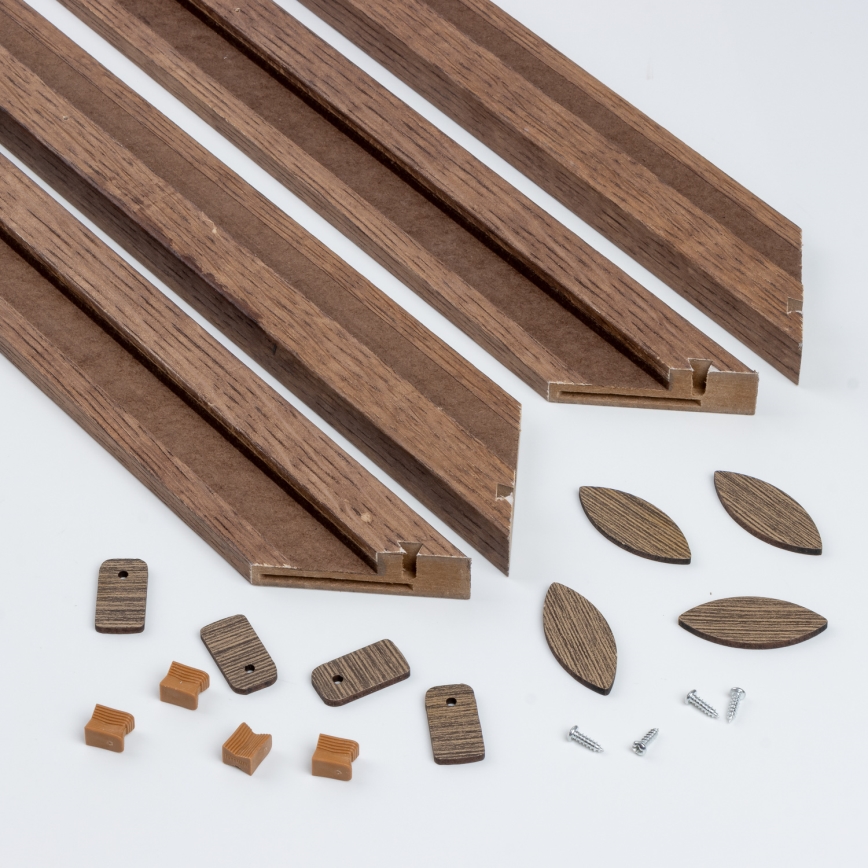 Eglo - LED Dimmable surface-mounted panel POZZALLO WOOD LED/21W/230V 2700-6500K 49,5x49,5 cm dark brown + remote control