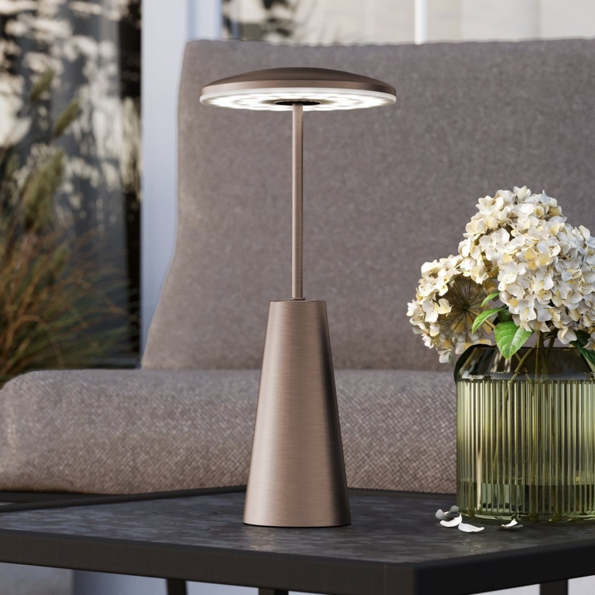 Eglo - LED Dimmable touch outdoor lamp LED/2,8W/5V 2400K/3000K/4000K 5200 mAh IP54 beige