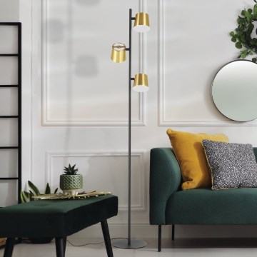 Eglo - LED Floor lamp 3xGU10/4,6W/230V 3000K gold