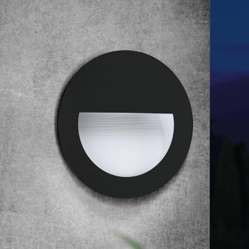 Eglo - LED Outdoor recessed light LED/2,5W/230V IP65 black