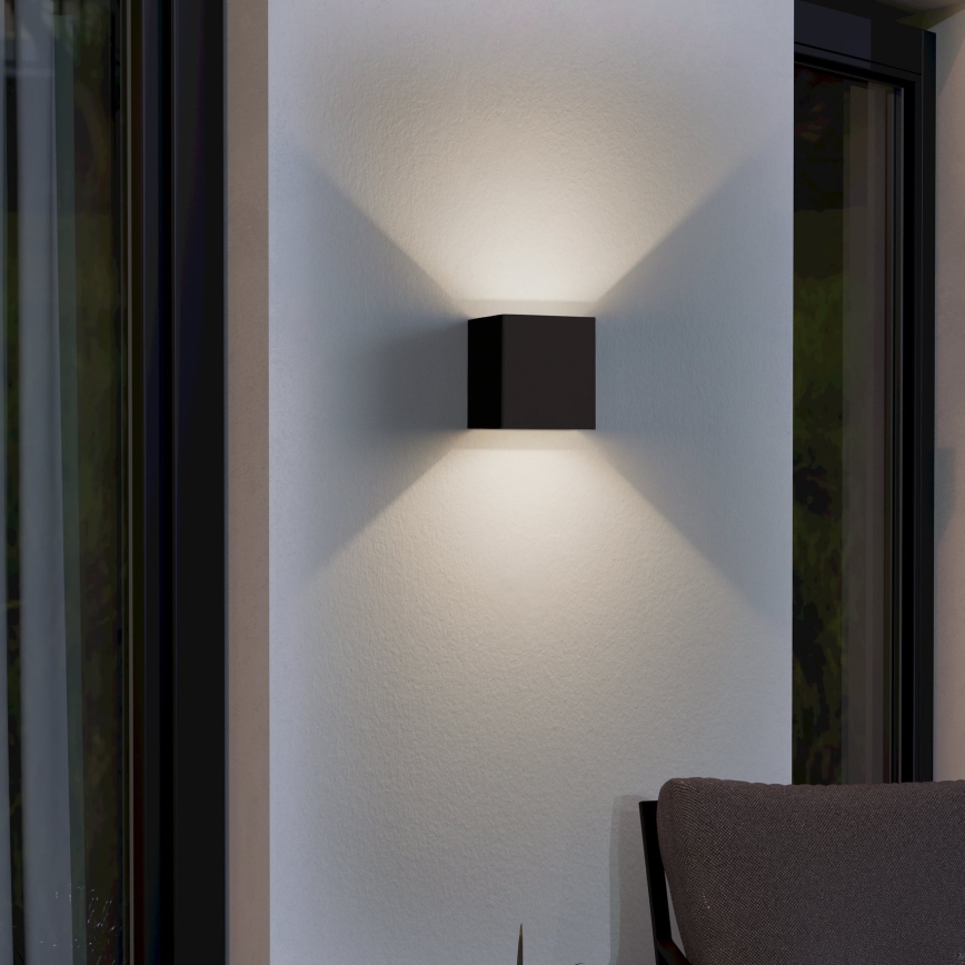 Eglo - LED Outdoor wall light 2xLED/2,8W/230V IP54 black