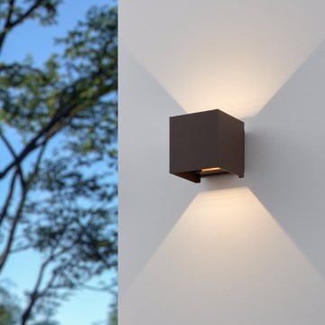 Eglo - LED Outdoor wall light 2xLED/2,8W/230V IP54 brown