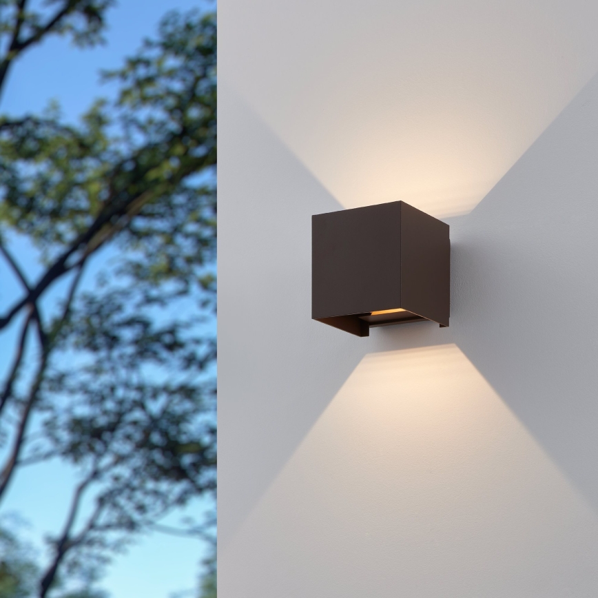 Eglo - LED Outdoor wall light 2xLED/2,8W/230V IP54 brown