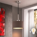 Eglo - LED pendant lamp on cable TUNJA 1xE27/60W/230V Ø 20 cm brown/black