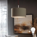 Eglo - LED pendant light on cable TUNJA 1xE27/60W/230V taupe