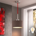 Eglo - LED pendant light on cable TUNJA 1xE27/60W/230V Ø 20 cm brown/red