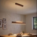 Eglo - LED pendant on cable LED/17W/230V + LED/4.2W walnut