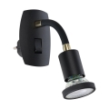 Eglo - LED plug-in fixture 1xGU10/4,5W/230V black