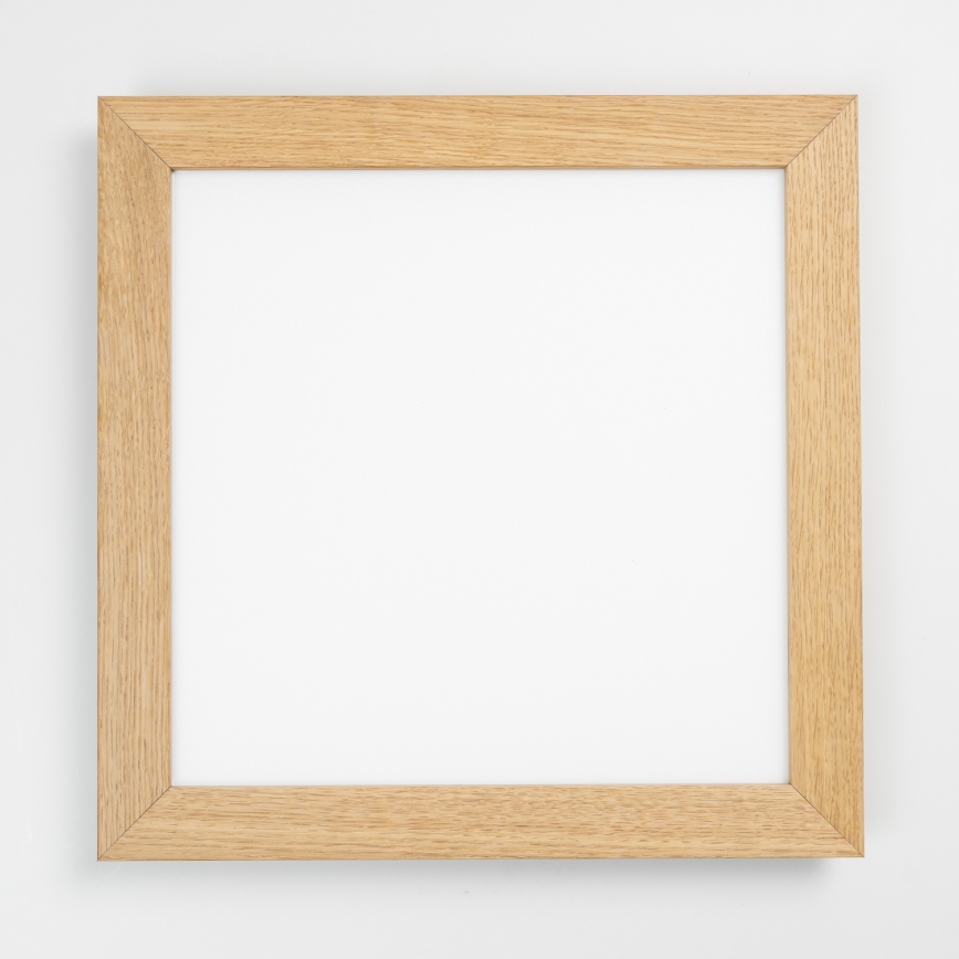 Eglo - SALOBRENA-C WOOD LED RGB Dimmable Surface-Mounted Panel LED/40W/230V 2700-6500K 49,5x49,5 cm Brown + Remote Control