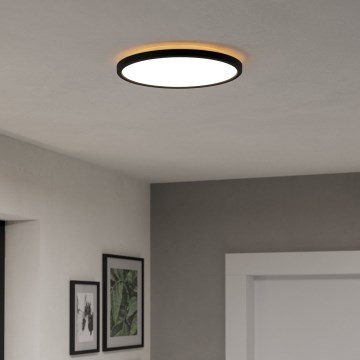 Eglo - LED RGBW Dimmable bathroom ceiling light LED/13,9W/230V 2700-6500K d. 30 cm IP44 black ZigBee