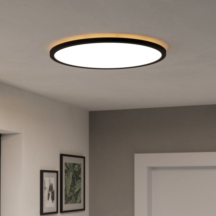 Eglo - LED RGBW Dimmable bathroom ceiling light LED/16,8W/230V 2700-6500K d. 50 cm IP44 black ZigBee