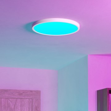 Eglo - LED RGBW Dimmable Bathroom Ceiling Light LED/17.5W/230V 2700–6500K Ø 38.9 cm IP44 White