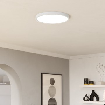Eglo - LED RGBW Dimmable Bathroom Ceiling Light LED/17.5W/230V 2700–6500K Ø 39.9 cm IP44 White