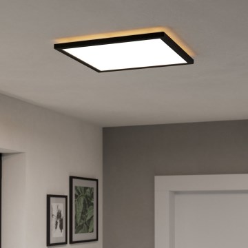 Eglo - LED RGBW Dimmable bathroom ceiling light LED/17,6W/230V 2700-6500K 39x39 cm IP44 black ZigBee