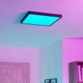 Eglo - LED RGBW Dimmable Bathroom Ceiling Light LED/17,8W/230V 2700-6500K 39x39 cm IP44 Black