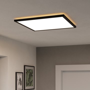 Eglo - LED RGBW Dimmable bathroom ceiling light LED/17W/230V 2700-6500K 50x50cm IP44 black ZigBee