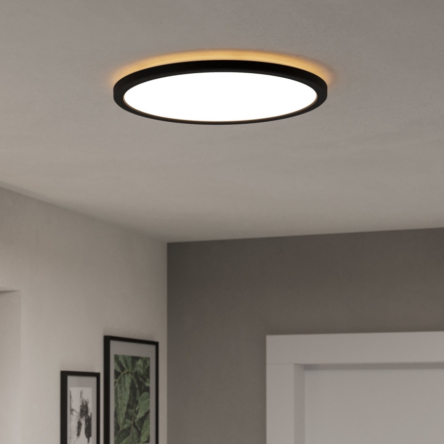 Eglo - LED RGBW Dimmable bathroom ceiling light LED/18,5W/230V 2700-6500K pr.38,9cm IP44 black ZigBee