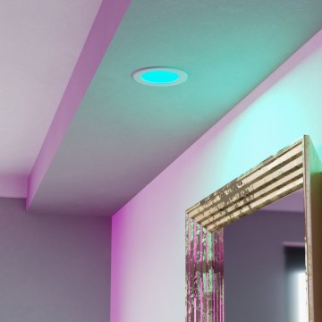 Eglo - LED RGBW Dimmable Bathroom Recessed Downlight LED/5W/230V 2700-6500K Ø 12 cm IP44 White