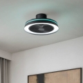 Eglo - LED RGBW Dimmable Ceiling Fan 3xLED/8.5W/230V + LED/6W 2700–6500K Ø48 cm Black + Remote Control
