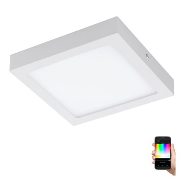 Eglo - LED RGBW Dimmable Ceiling Light FUEVA-C LED/15.6W/230V Bluetooth 22.5x22.5 cm