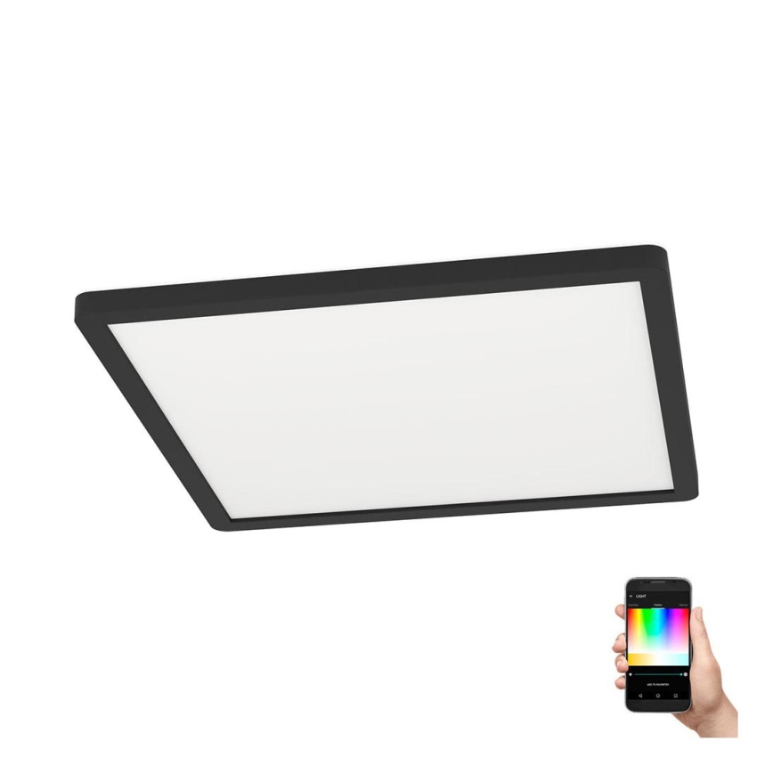 Eglo - LED RGBW Dimmable ceiling light LED/14,6W/230V black ZigBee