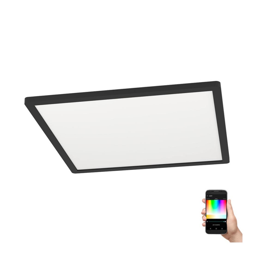 Eglo - LED RGBW Dimmable ceiling light LED/16,5W/230V black ZigBee