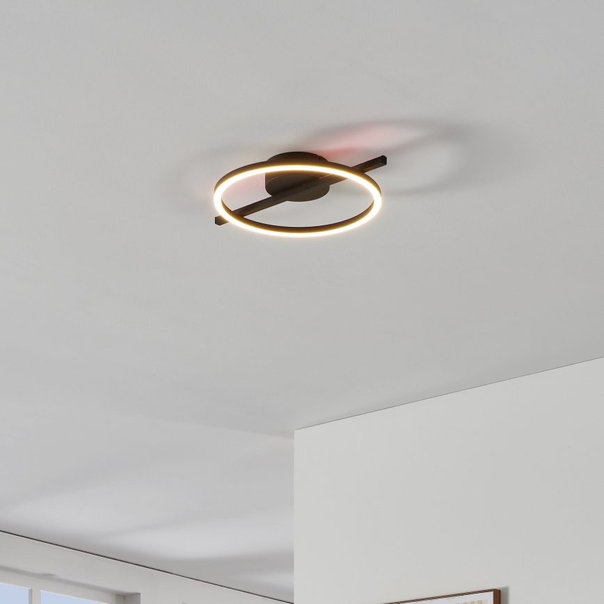 Eglo - LED RGBW Dimmable ceiling light LED/17W/230V 2700-6500K black + remote control