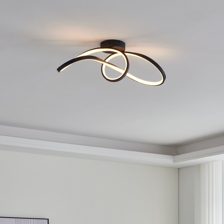 Eglo - LED RGBW Dimmable ceiling light LED/22W/230V 2700-6500K black