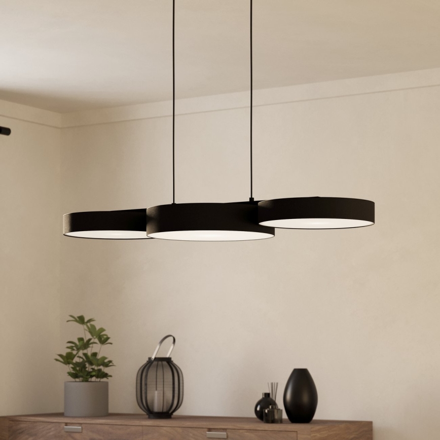 Eglo - LED RGBW Dimmable chandelier on a string 3xLED/7,5W/230V 2700-6500K black