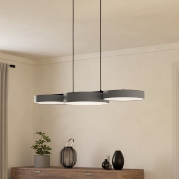 Eglo - LED RGBW Dimmable chandelier on a string 3xLED/7,5W/230V 2700-6500K grey
