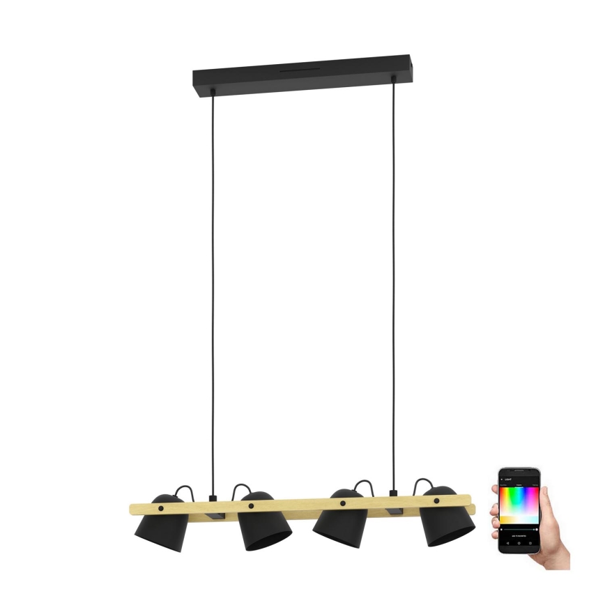 Eglo - LED RGBW Dimmable chandelier on a string 4xLED/3,7W/230V 2700-6500K