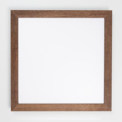 Eglo - LED RGBW Dimmable surface-mounted panel SALOBRENA-C WOOD LED/30,5W/230V 2700-6500K 64x64 cm dark brown + remote control