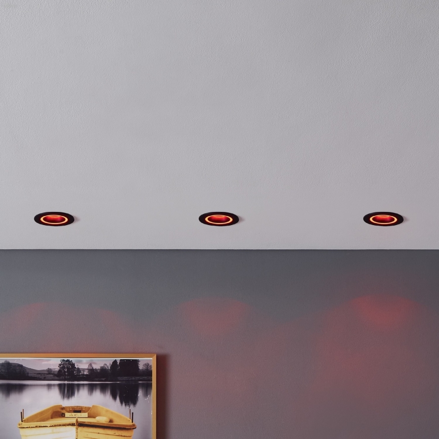 Eglo - LED RGBW Dimmable recessed light LED/4,7W/230V black