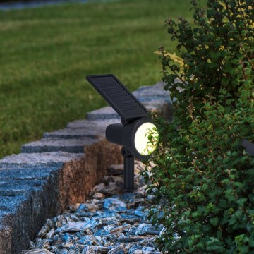 Eglo - LED RGBW Dimmable solar lamp LED/3W/4,5V IP44 black + remote control