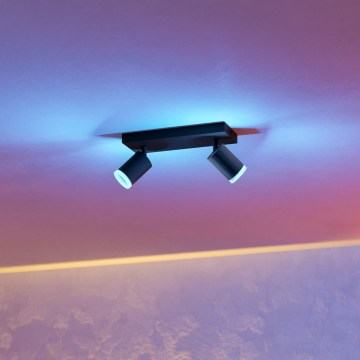 Eglo - LED RGBW Dimmable spotlight 2xLED/3,7W/230V 2700-6500K black