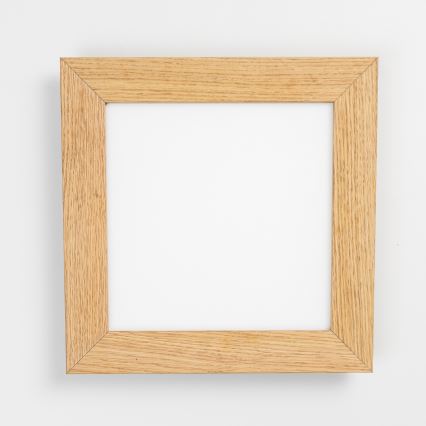 Eglo - LED RGBW Dimmable surface-mounted panel SALOBRENA-C WOOD LED/16W/230V 2700-6500K 34x34 cm brown + remote control