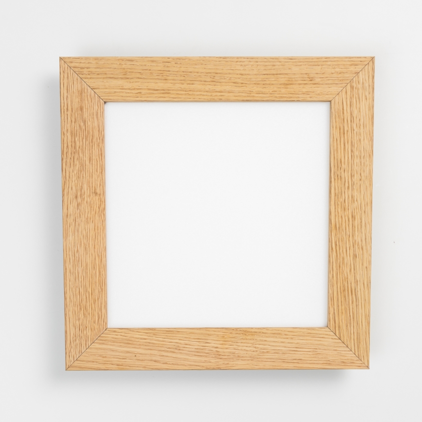 Eglo - LED RGBW Dimmable surface-mounted panel SALOBRENA-C WOOD LED/16W/230V 2700-6500K 34x34 cm brown + remote control