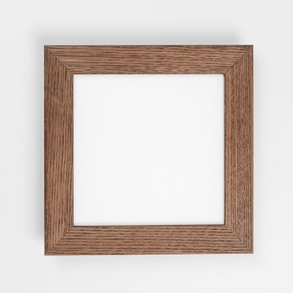 Eglo - LED RGBW Dimmable surface-mounted panel SALOBRENA-C WOOD LED/16W/230V 2700-6500K 34x34 cm dark brown + remote control