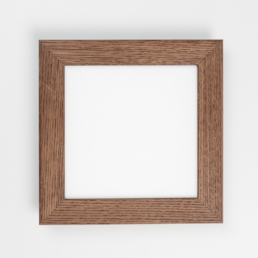 Eglo - LED RGBW Dimmable Surface-Mounted Panel SALOBRENA-C WOOD LED/16W/230V 2700-6500K 34x34 cm Dark Brown + Remote Control