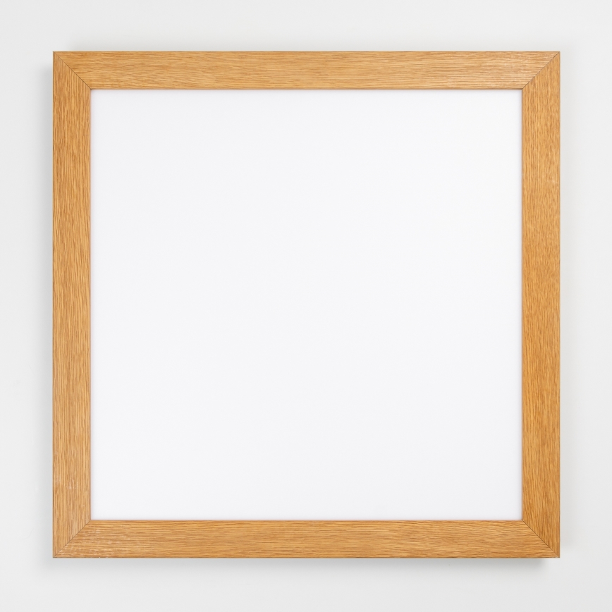 Eglo - LED RGBW Dimmable surface-mounted panel SALOBRENA-C WOOD LED/34W/230V 2700-6500K 64x64 cm brown + remote control