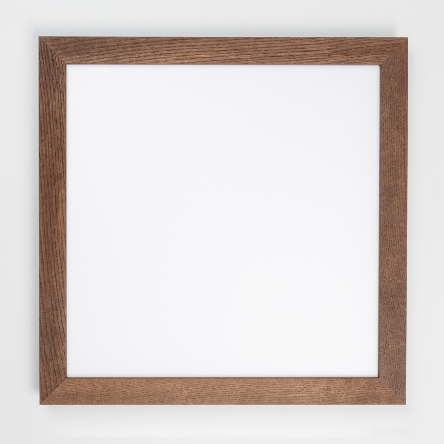 Eglo - LED RGBW Dimmable surface-mounted panel SALOBRENA-C WOOD LED/34W/230V 2700-6500K 64x64 cm dark brown + remote control