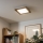 Eglo - LED RGBW Dimmable surface-mounted panel SALOBRENA-C WOOD LED/16W/230V 2700-6500K 34x34 cm brown + remote control