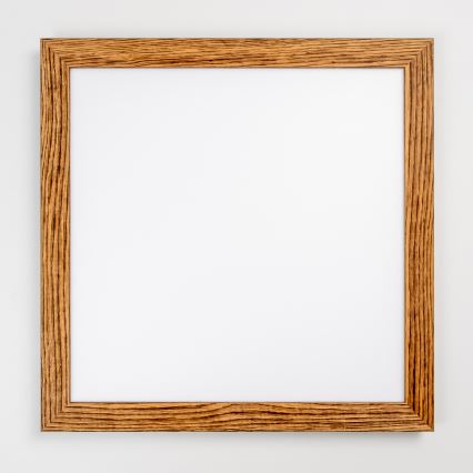 Eglo - LED RGBW Dimmable surface-mounted panel SALOBRENA-C WOOD LED/34W/230V 2700-6500K 64x64 cm brown + remote control