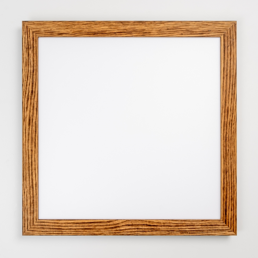 Eglo - LED RGBW Dimmable surface-mounted panel SALOBRENA-C WOOD LED/34W/230V 2700-6500K 64x64 cm brown + remote control