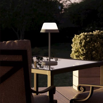 Eglo - LED RGBW Dimmable touch outdoor lamp 2in1 LED/1,5W/5V 2600 mAh IP54 grey