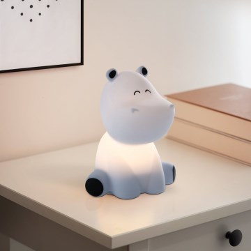 Eglo - LED RGBW Rechargeable Touch-Sensitive Kids' Night Light LED/5W/5V 1200 mAh Hippo