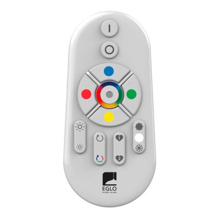 Eglo - SALOBRENA-C WOOD LED RGBW Dimmable Surface-Mounted Panel, 34W / 230V, Tunable White 2700–6500K, 34 × 124 cm, Brown — with Remote Control