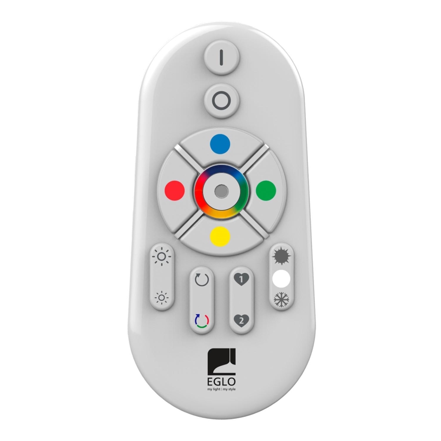 Eglo - SALOBRENA-C WOOD LED RGBW Dimmable Surface-Mounted Panel, 34W / 230V, Tunable White 2700–6500K, 34 × 124 cm, Brown — with Remote Control