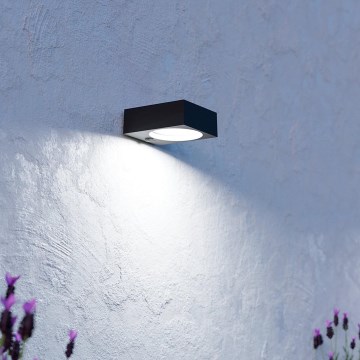 Eglo - LED Solar Light with Sensor, 6.5W LED / 3.7V / 2000 mAh, Black