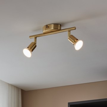 Eglo - LED Spotlight 2xGU10/2,8W/230V 3000K gold